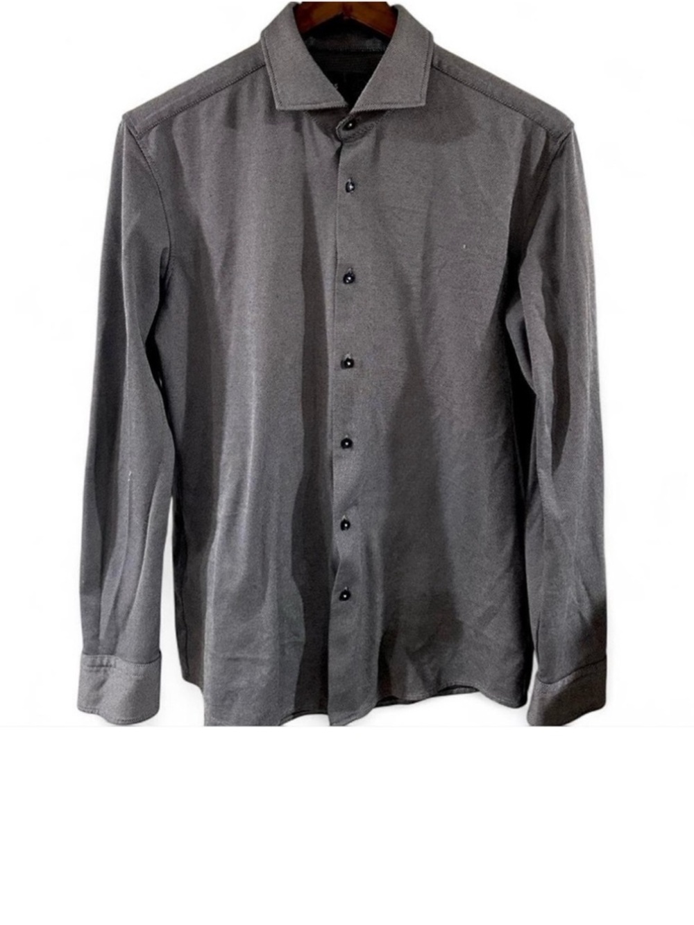 Boss Performance Navy Microdot Button-up Shirt Size Men’s Large (42) 16.5 Neck